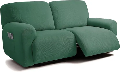 Vista 16 de ULTICOR - Juego de 8 fundas para sofá reclinable de jacquard, fundas elásticas para sofá reclinable para 3 cojines, fundas gruesas, suaves y Gris