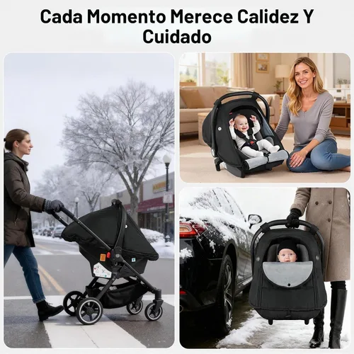 Vista 7 de Metplus - Funda de asiento de coche de invierno para bebé, fundas de asiento de automóvil resistentes al calor y al frío Breathable Infant Car