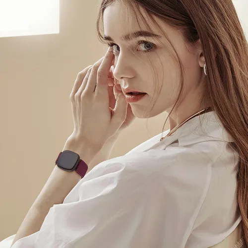 Vista 6 de Paquete de 4 correas elásticas de nailon, compatibles con Fitbit Versa 4/Fitbit Versa 3/Fitbit Sense 2/Fitbit Sense, correa ajustable suave