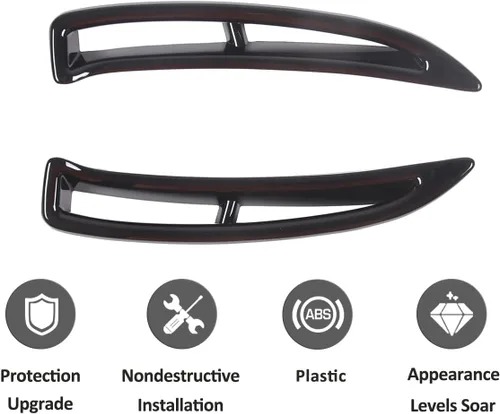 Vista 7 de Accesorios exteriores de ABS, cubierta de salida de ventilación de aire acondicionado lateral de ceja para Chevrolet Corvette C6 2005-2013