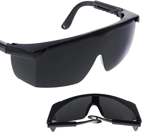Vista 5 de Gafas de protección Gafas de seguridad láser Gafas de ojo azul verde gafas protectoras, negro+amarillo