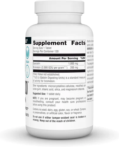 Vista 3 de Source Naturlas Quercetina 1000 con bromelina, apoyo respiratorio e inmunológico*, tabletas de 1000 mg, 120