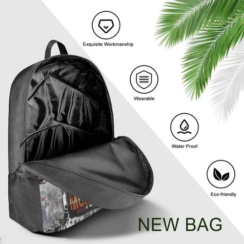 Vista 9 de Mochilas de motocicleta Paquete de 3 piezas para adolescentes, niños y niñas, motocross para niños, incluye bolsas aisladas para almuerzo y estuche