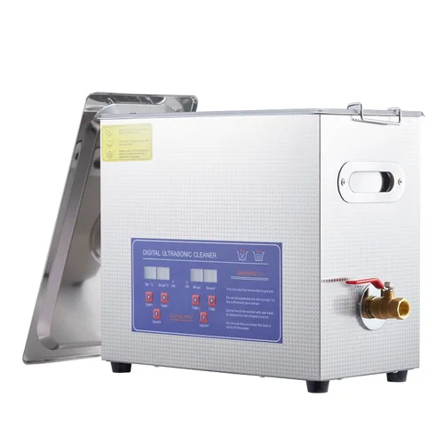 Vista 9 de Limpiador ultrasónico comercial de 6.5 L, máquina de limpieza profesional de 40 kHz con temporizador digital y calentador, tanque de acero