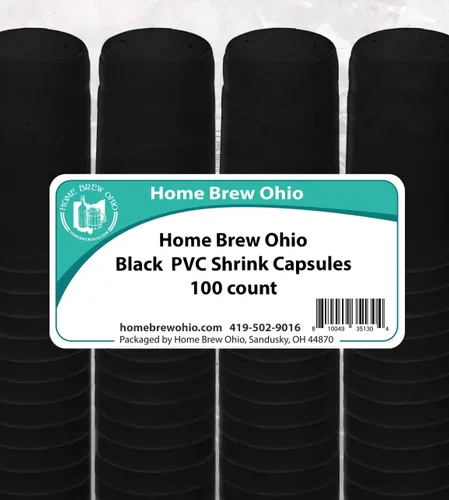 Vista 2 de Home Brew Ohio PVC Shrink Cápsulas 100 unidades (negro)