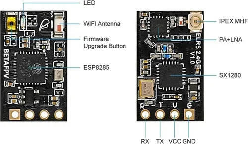 Vista 6 de SPARKHOBBY BETA FPV ExpressLRS ELRS Nano 2.4GH z 915MHz Receptor IPEX Interfaz para Control Remoto FPV Drones Partes (Nano RX 2.4G 1PC)