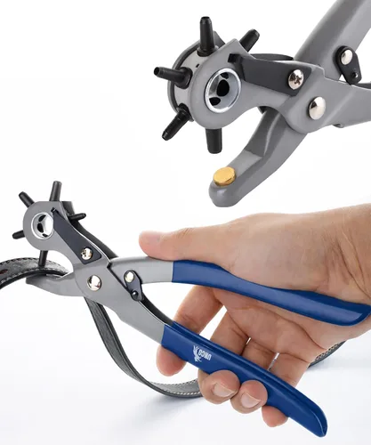 Vista 13 de UNCO- Herramienta de perforación de cuero para perforación, 5/64", 3/32", 7/64", 1/8", 5/32", 3/16" 6 Different Hole Sizes, Durable Hole Punch for