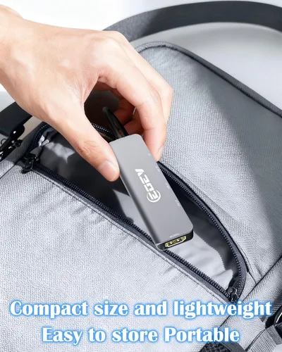 Vista 8 de Hub USB C 5 en 1 con HDMI 4K, adaptador USB C a HDMI, carga PD de 100 W, USB 3.0 5Gbps y 2 puertos USB 2.0, concentrador multipuerto tipo C