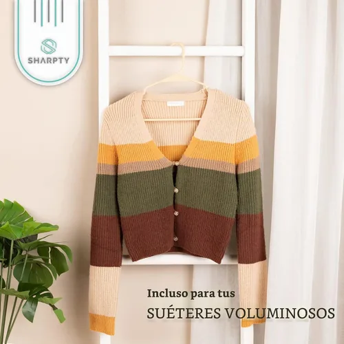 Vista 5 de Sharpty Perchas de Plástico Perchas para Ropa para Ropa, Armario, Abrigos y Camisas - con Muescas, Duraderas, Gruesas, Resistentes y que Ahorran