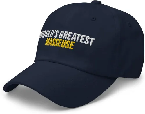 Vista 3 de World's Greatest Masseuse Hat (Embroidered Dad Cap) Masseuse Apparel