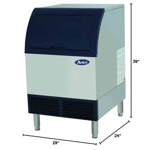 Vista 2 de ATOSA Máquina comercial para hacer hielo pequeña, condensador refrigerado por aire YR140-AP-161Capacidad de fabricación de hielo 142 lbs/24h 110V