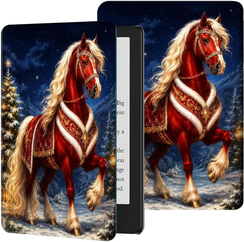 Vista 32 de Funda para Kindle de 6 pulgadas (11.ª generación, versión 2024/2022) delgada de piel sintética, ajustable, multiángulo, Smart Shell con función