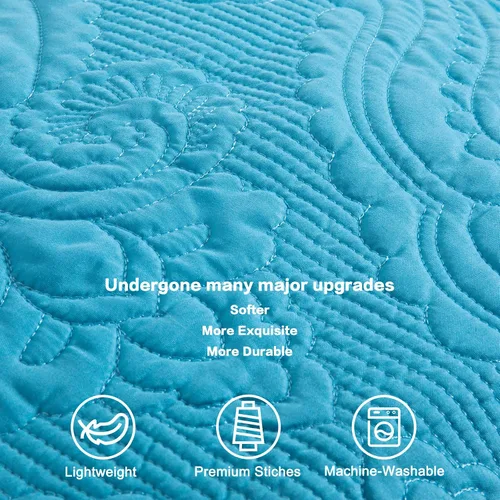 Vista 3 de BOSOWOS Juego de 2 fundas de almohada acolchadas de microfibra decorativas, fundas de almohada suaves y transpirables con cierre de sobre