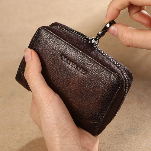 Vista 7 de Rfid - Tarjetero de cuero genuino para hombre