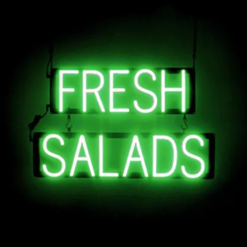 Vista 26 de SpellBrite DELI Sign Letrero relacionado con delicatessen con aspecto neón, fuente de luz LED azul 13.4 x 6.3 pulgadas