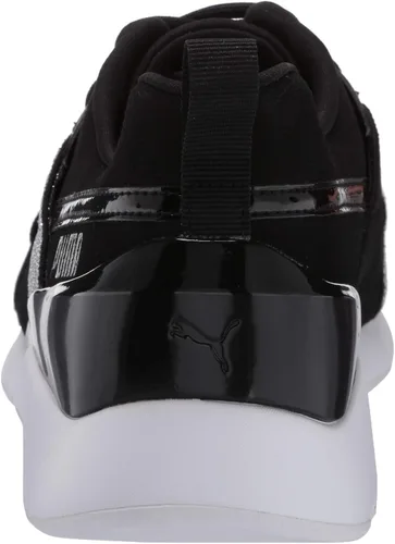Vista 3 de Puma Tenis Muse X-2 para mujer color negro plateado talla 6 M de EE UU Negro