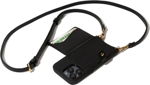 Vista 12 de Bandolier Mila Leather Crossbody MagSafe Case iPhone 17 Pro Max- Black/G Negro/Dorado