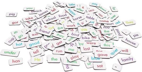 Vista 4 de Junior Learning Rainbow Sentences, 160 piezas, cartón, magnético