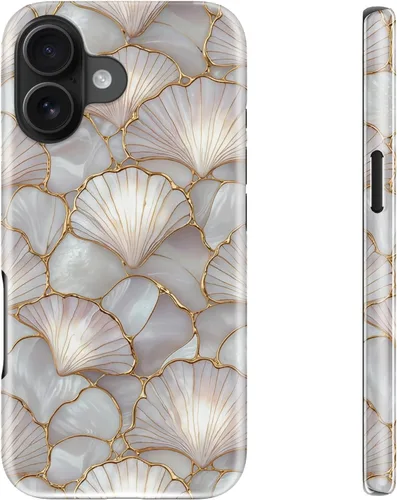 Vista 130 de bemal Funda para iPhone 12 Mini, estética, vintage, floreciente, peonía, concha, femenina, compatible con MagSafe, moderna, única, moderna, moderna