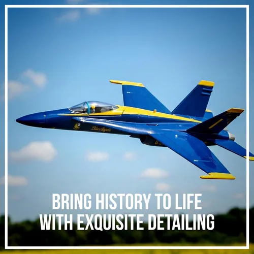 Vista 5 de Postage Stamp F/A-18C Hornet Blue Angels - Modelo de avión a reacción de metal fundido a presión a escala 1/150 con soporte de exhibición, aeronave