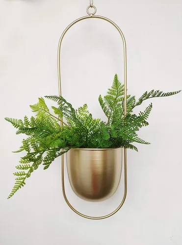 Vista 9 de RISEON Colgador bohemio de metal negro para plantas, maceta colgante de pared y techo de metal, maceta moderna, soporte para macetas de mediados