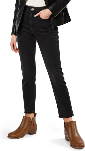 Vista 3 de Mysoft - Botines de tobillo para mujer con tacón bajo grueso y puntera redonda, estilo casual, cómodos, cortos con cremallera lateral PU Coñac
