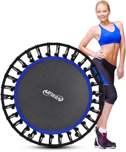Vista 9 de Newan Mini trampolín silencioso de 40 a 48 pulgadas, trampolín de fitness, bungee rebote, entrenamiento cardiovascular, entrenamiento para adultos