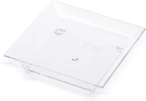 Vista 6 de Kingrol 150 platos de postre de plástico, mini mini platos cuadrados desechables para postres, aperitivos, salsas, degustaciones