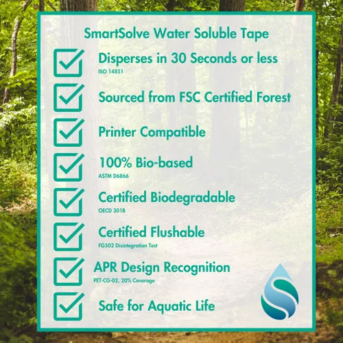 Vista 6 de Cinta soluble en agua 1 pulgada x 30 yardas Se disuelve rápidamente en agua Autoadhesiva Máscara para hidrografía y doble inmersión