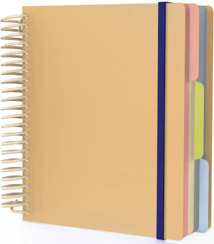 Vista 8 de EUSOAR - Cuaderno en espiral de papel gráfico, tamaño A4 de 9.25" x 11.7", gran cuaderno de 3 asignaturas, cuaderno de diario de tapa dura