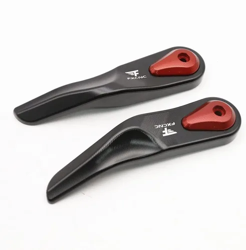 Vista 5 de Paramanos de motocicleta Billet Protectores de mano con deslizador para Ducati Multistrada 1260/1200/950 y Hypermotard 950 2015 en adelante, negro