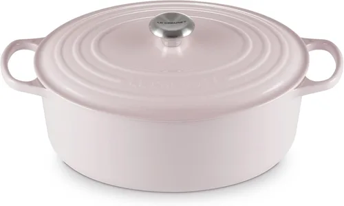 Vista 13 de Le Creuset - Olla holandés redonda con tapa de cocina, hecha de hierro fundido esmaltado, 6.75 cuartos de galón, color alcachofa, colección signature