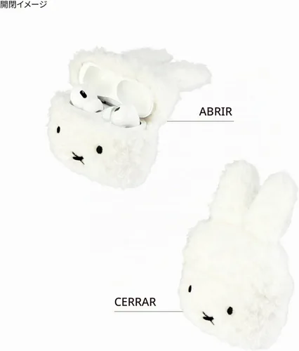 Vista 3 de Gourmandise MF-368WH Miffy Airpods Pro (2ª generación), funda Flappy, cara, compatible con AirPods Pro