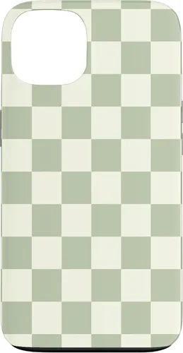 Vista 7 de Funda clásica Checkered Checker Checkerboard Light Sage Green para iPhone 17