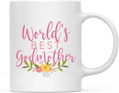 Vista 21 de Andaz Press Taza de café de 11 oz, regalo de broma de la mejor abbuela del mundo, diseño floral, paquete de 1