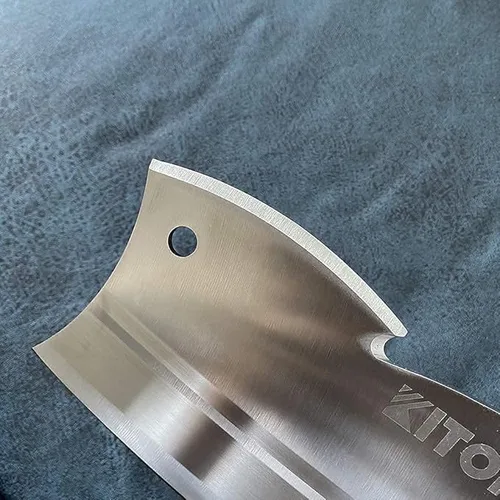 Vista 4 de Kitory Cuchillo para carne, cuchillo de carnicero, cortador de huesos de doble borde, cuchillo de cocina resistente para carne de hueso, verduras