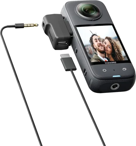 Vista 2 de CYNOVA Adaptador de micrófono externo para cámara Insta 360 X3