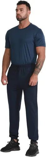 Vista 5 de RPOVIG Pantalones deportivos para correr y entrenar pantalones deportivos para hombre con bolsillos, juego de 3 piezas para correr, gimnasio