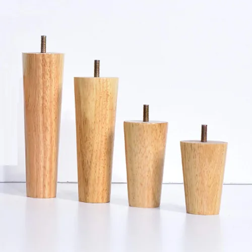 Vista 4 de M8 - Patas rectas de madera maciza cónicas para muebles, patas de mesa de café, patas de sofá de madera dura, 2.0-27.6 in, patas de repuesto