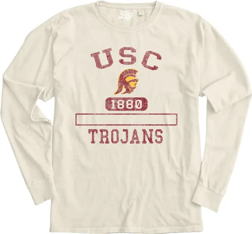 Vista 16 de Blue 84 NCAA Camiseta unisex-adulto de manga larga con licencia oficial de la NCAA, teñida en anillos, color marfil