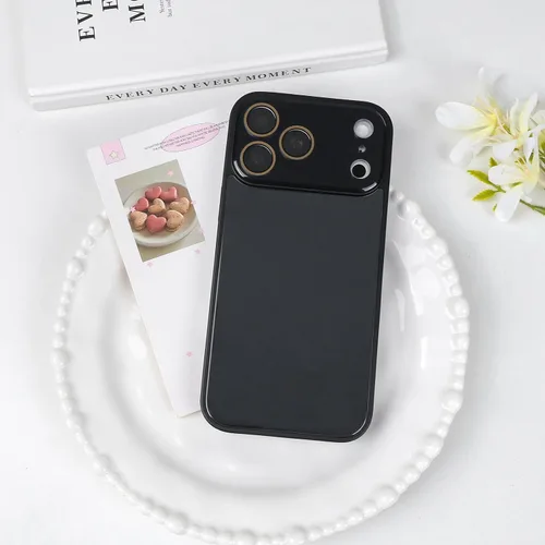 Vista 2 de Funda de cristal templado simple para iPhone 17 Pro Max, color negro