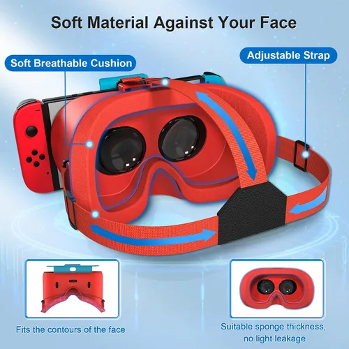Vista 6 de Upgraded VR Headset Orange&Blue