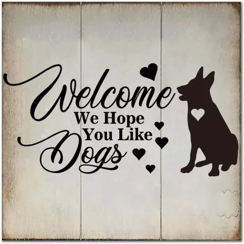 Vista 7 de Welcome We Hope You Like English Cocker Spaniel Dog Wood Sign Rustic Wall Plaque Dogs Lovers Wall Decor Hanging Plaque Sign for Home Kitchen Bar