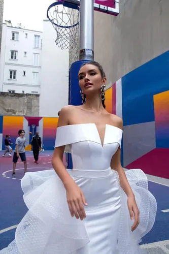 Vista 3 de Ymuxin Vestido de novia para novia con cuello en V y apliques de encaje, vestido de noche con tirantes, vestidos largos de baile 2023