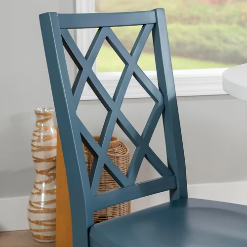 Vista 4 de Powell Silla auxiliar de comedor Conolly Blue Graphite