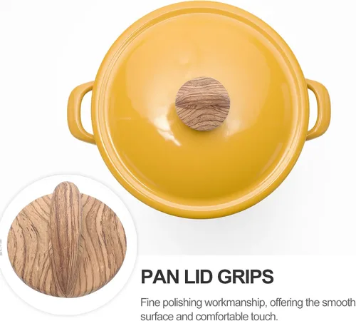 Vista 2 de DOITOOL Pomo universal de repuesto para tapa de olla resistente al calor, para woks de vapor y sartenes de sopa, paquete de 2 con tacto cómodo, 2.91