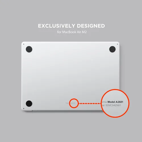 Vista 2 de Satechi Eco - Funda rígida para MacBook Air de 13 pulgadas, compatible con hubs, M3, transparente Ultra delgado, ligero, con acceso completo a