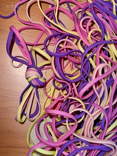 Vista 9 de Bandas de goma de varias dimensiones (#64+#33+#16+#117b), 1/4 libras, banda de goma colorida sin látex, bandas elásticas resistentes para archivos