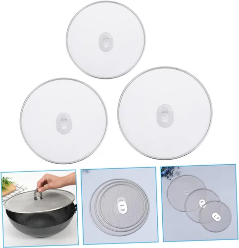 Vista 3 de 3pcs Stainless Steel Grease Screen for Frying Pans and Pots