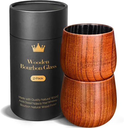Vista 7 de Vaso de whisky de madera carbonizada, regalos de bourbon para hombres, vaso de whisky de madera carbonizada de 10 onzas Regalos de whisky